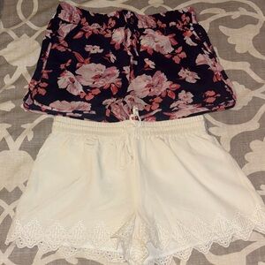 Joie Floral and Cream Women's Shorts Set